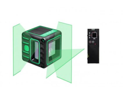 Křížový laser ADA Cube 3D Green Professional s přijímačem - zelený paprsek