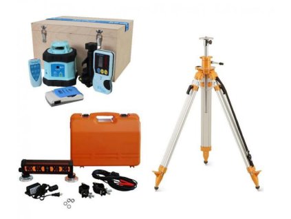Rotacční laser Hedü Q1 sada s příjimačem pro zemní stroje