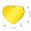 Zlaté srdiečko prívesok 24 x 21 mm