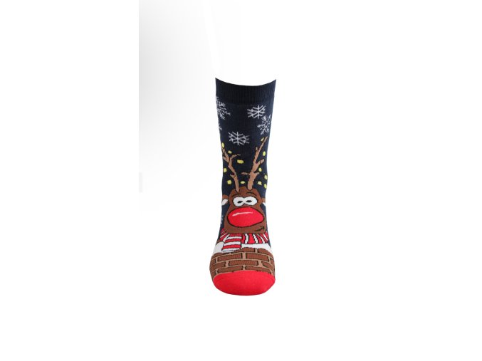 Vánoční ponožky se Sobíkem MODRÉ