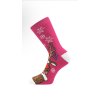 Vánoční ponožky se sobíkem RŮŽOVÉ