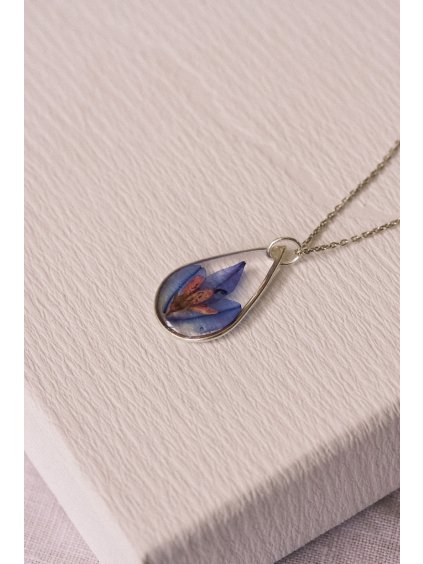 Náhrdelník - Kapička modravá