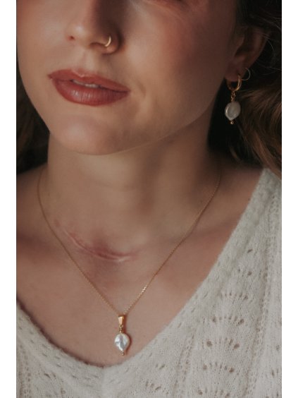 Náušnice Oceania pozlacené  Perlové náušnice Oceania