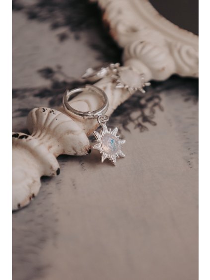 Náušnice - Opálové slunce