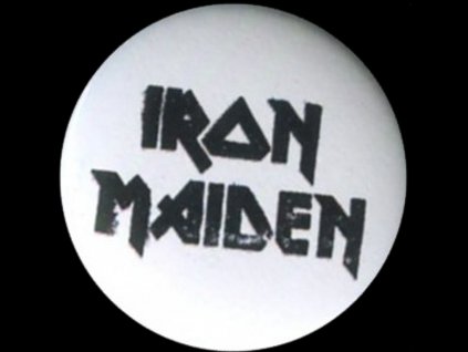 placka 25 iron maiden napis wb