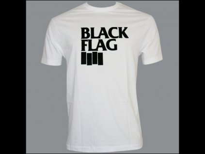 tricko black flag white