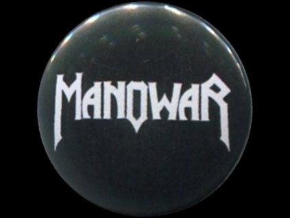 placka 25 manowar napis bw