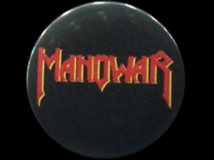 placka 25 manowar napis red