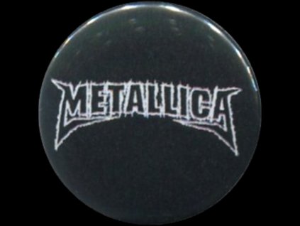 placka 25 metallica napis bw