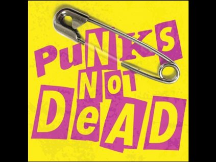 samolepka punk s not dead yellow