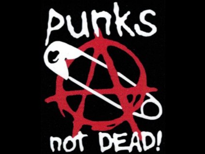 samolepka punk s not dead acko sichr