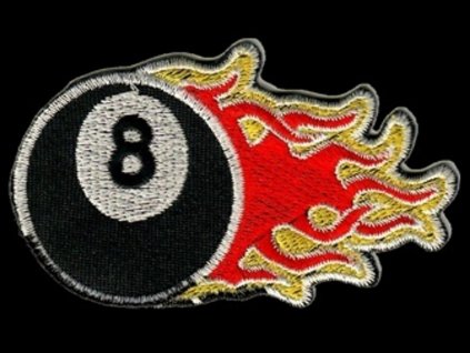 nasivka eight ball flaming vysivana zazehlovaci