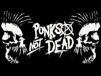 samolepka punk s not dead skulls