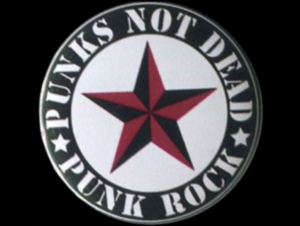 23098 14803 placka 32 punks not dead star