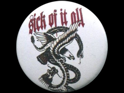 sick of it all drag placka 25mm
