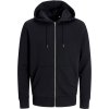 PS 423907 jack and jones classic zip hood black FRONT b750f043 46c6 4595 bb4a a387040a2a60 web