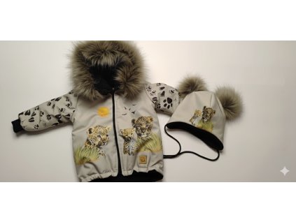 Zimní bunda s panelem, různé vzory