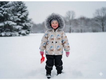 Zimní bunda, různé celovzory