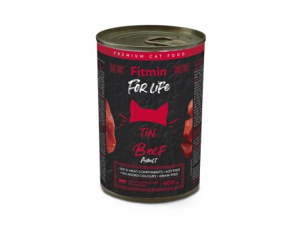 Fitmin For Life Konzerva pro dospělé kočky hovězí 400 g