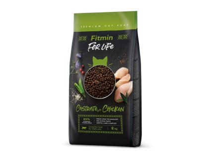 Fitmin For Life Chicken krmivo pro kastrované kočky 8 kg