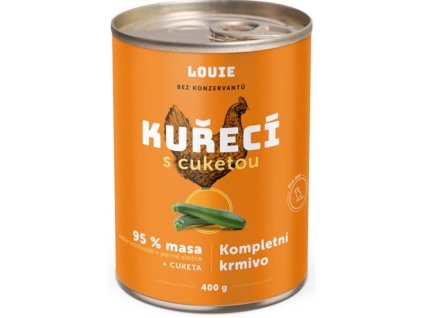 150010 louie konz pro psy kureci s cuketou 400 g