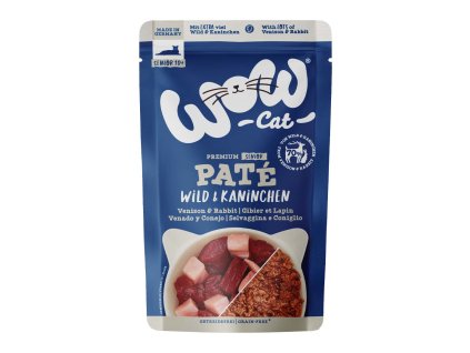 157486 wow cat wow cat kapsicka pate zverina s kralikem senior 125g