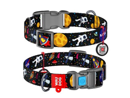 WAUDOG Obojek nylonový NASA QR (-velikost- 37-58cm/2,5cm)