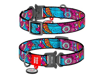 WAUDOG Obojek nylonový Summer QR fastex (-velikost- 37-58cm/2,5cm)
