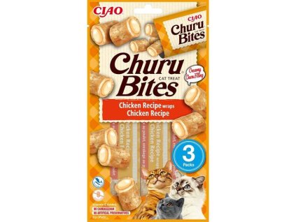 Inaba Churu Bites cat snack (hmotnost 3x10g, příchuť Kuře)