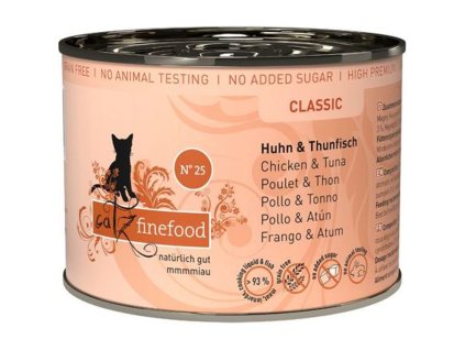 Catz finefood Konzerva CF No.25 - s kuřecím masem a tuňákem 200g EXP 13.12.24