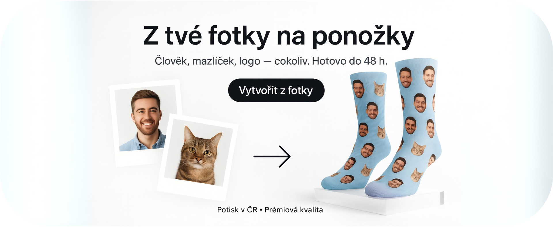 PupSocks ponožky s potiskem vašich mazlíčku