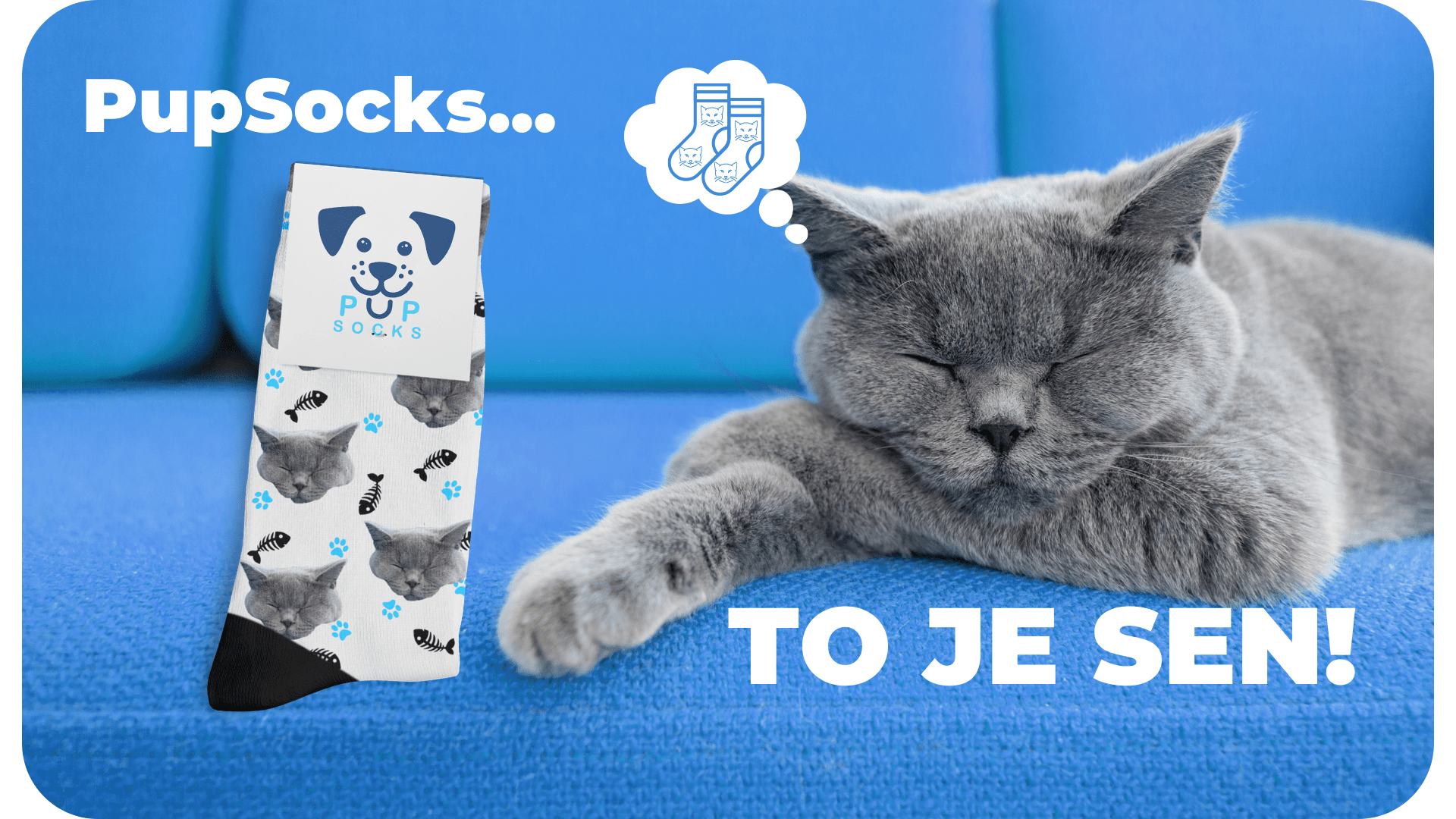 PupSocks ponožky s potiskem vašich mazlíčku 