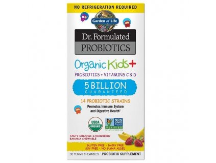 Dr. Formulated probiotika pro děti - jahoda a banán, 30 žvýkacích tablet