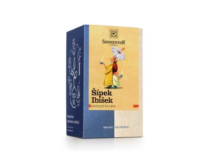 BIO ovocný čaj Šípek - ibišek, 18 sáčků - hlavní