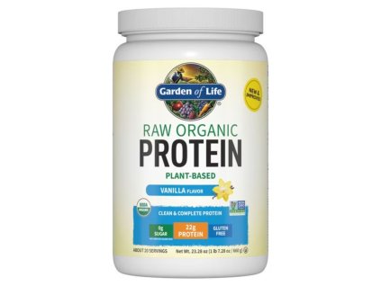 Raw organic protein - vanilka, 660 g - hlavní