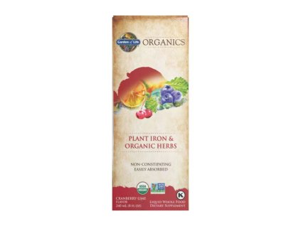 Organics Rostlinné železo a bylinky - brusinka & limetka, 240 ml - hlavní
