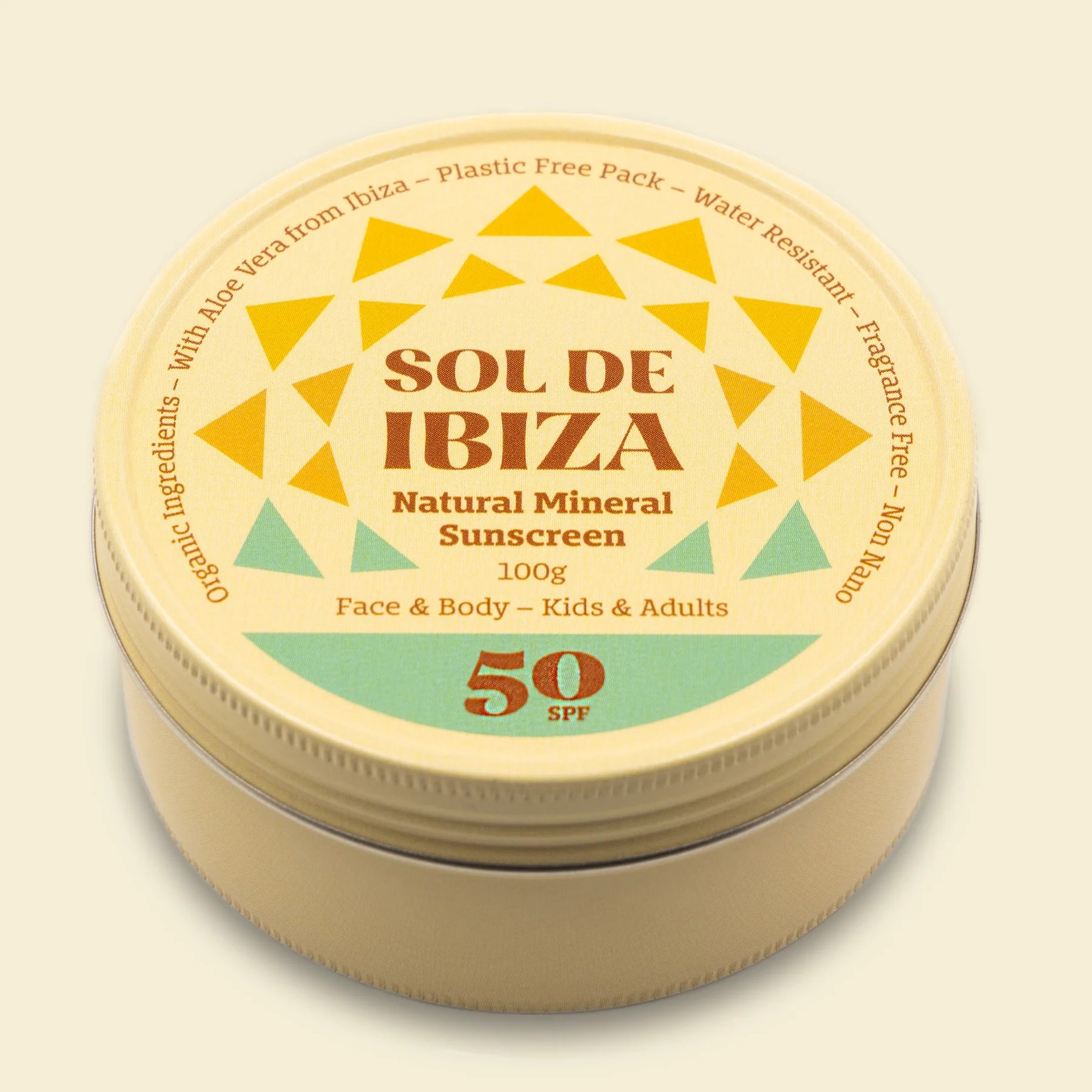 Přírodní minerální opalovací krém SPF 50, 100 ml