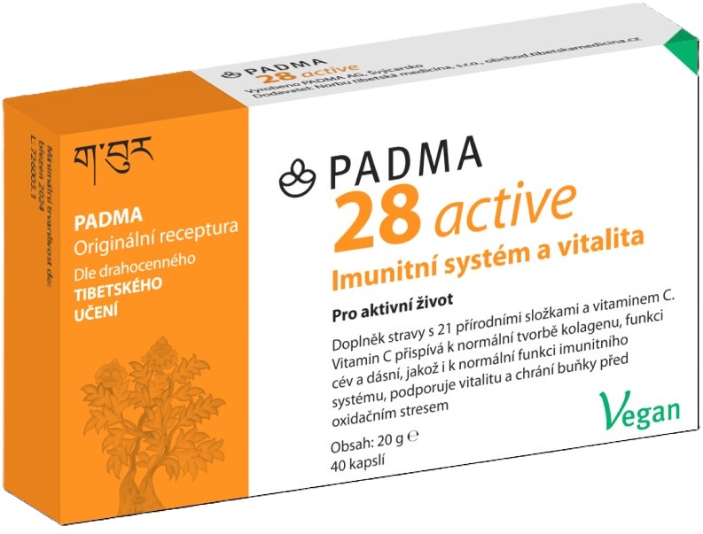 28 Active - imunita a cévy s vitamínem C, 40 kapslí