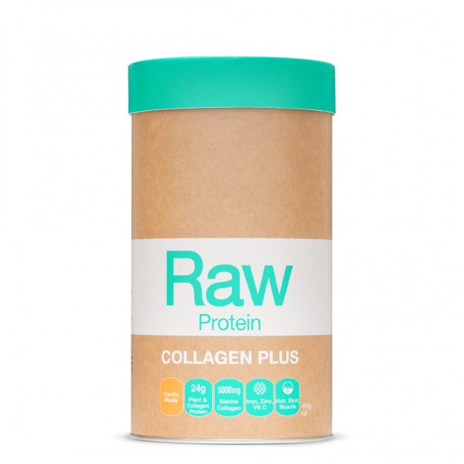 Raw Protein Collagen Plus - vanilka s javorovým sirupem, 450 g