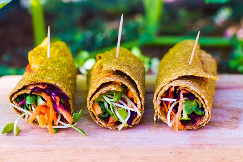 Nízkosacharidové wrapy s fermentovaným kešu sýrem