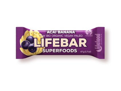 BIO RAW tyčinka - acai s banánem, 47 g