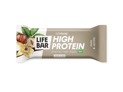 Bio proteinová tyčinka - oříšková s vanilkou, 40 g - front