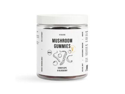 Gummies s vitálními houbami - cordyceps & borůvky, 60 gummies - hlavní