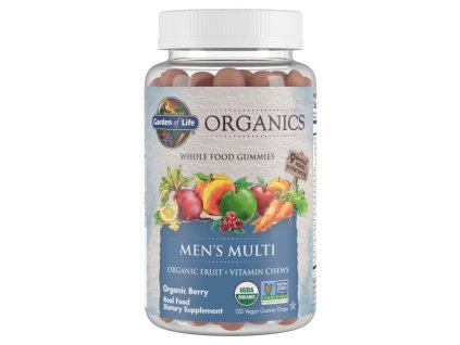Organics - žvýkací multivitamín pro muže z organického ovoce, 120 gumídků - hlavní