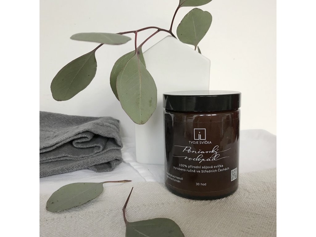 Vonná sviečka Pančavský vodopád - eukalyptus, niaouli, borovica, červený tymián, 180 ml