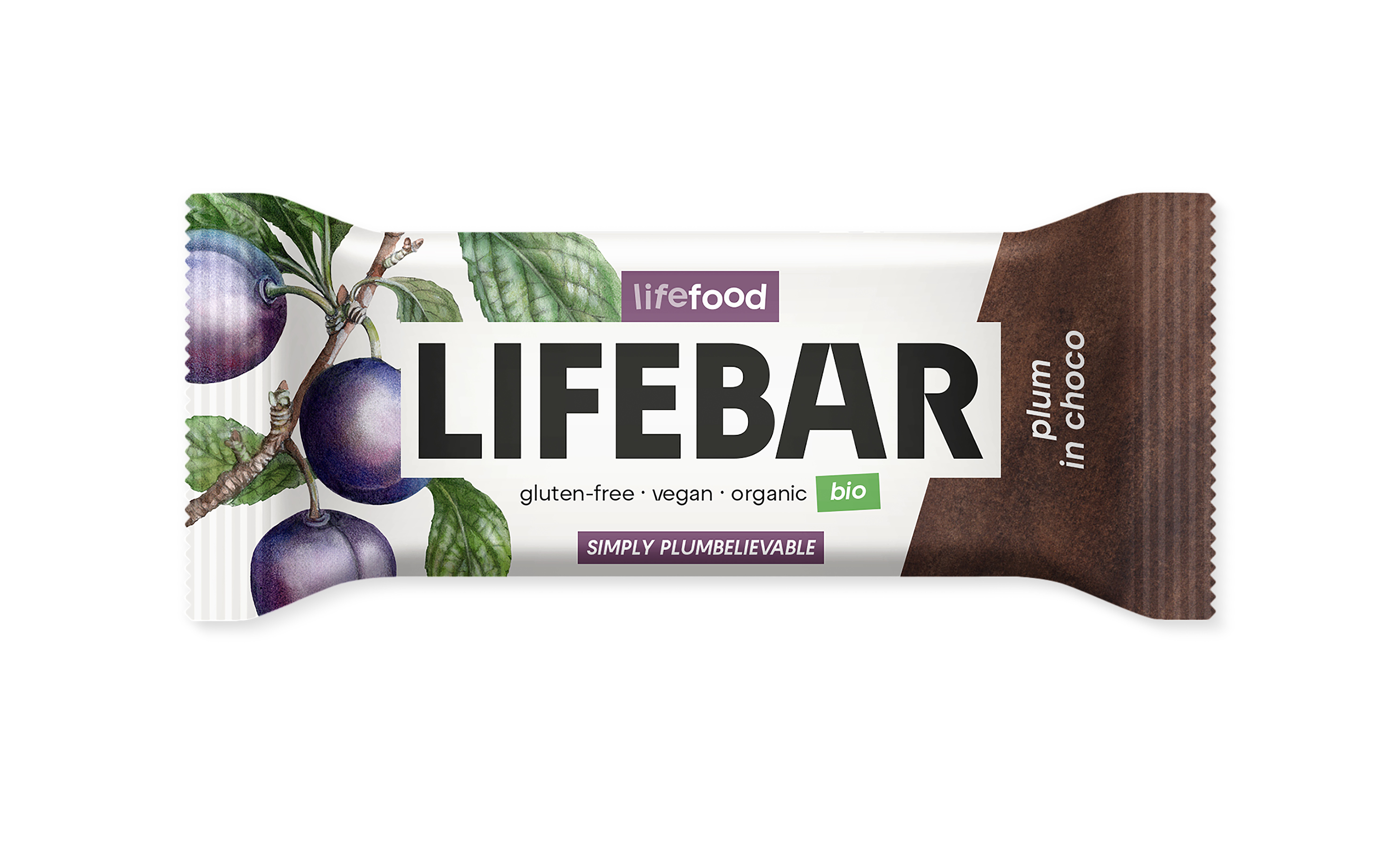 BIO RAW tyčinka InChoco - slivková, 40 g