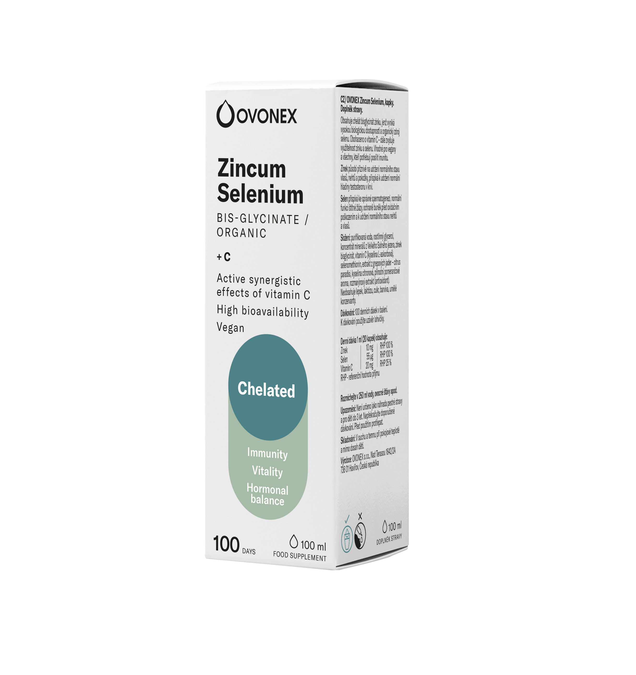 Zinok a selén - minerálne kvapky, 100 ml