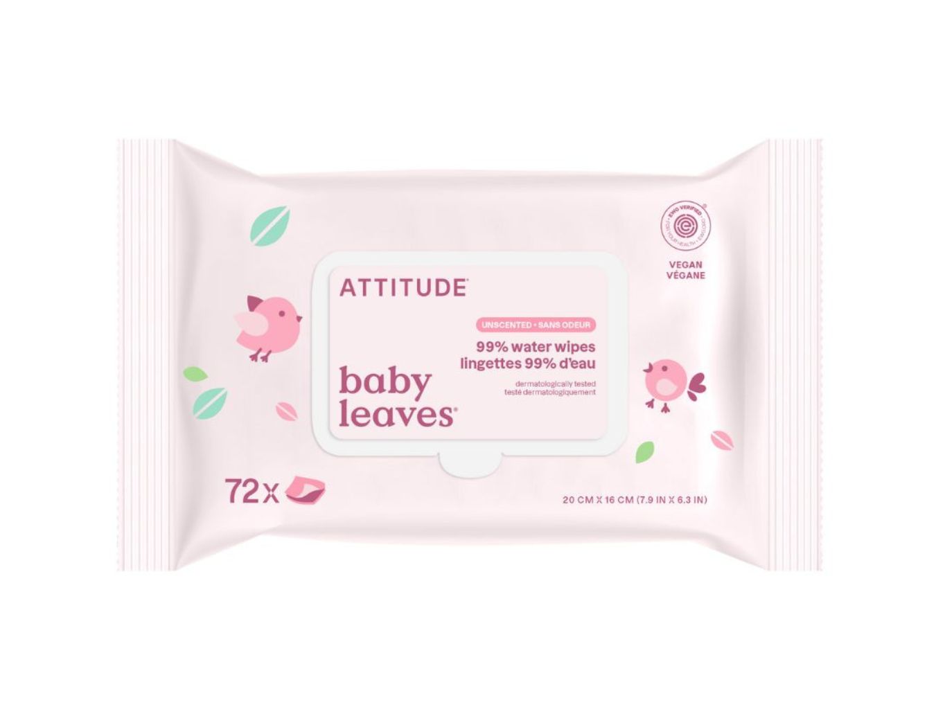 Vlhčené obrúsky bez vône, 72 ks