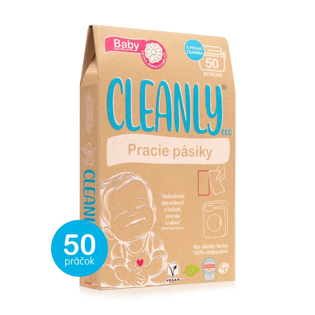CleanlyEco pracie pásiky Baby s kamilkou, 50 praní