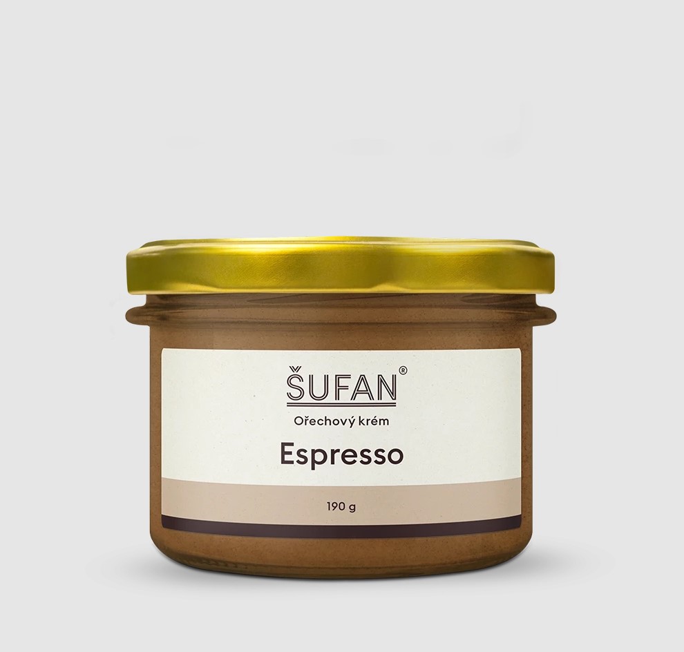 Mandľovo-arašidový krém - espresso, 190 g